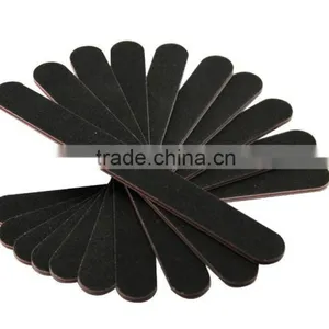 Black Double Emery Board Sand Paper Polish File Thin Manicure Nail File thumbnail-2