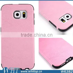 Crazy Horse Pattern TPU Back Cover Leather Coated Case for Samsung Galaxy S6 G9200 thumbnail-4