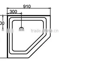 CUPC Tile Flange Shower Tray,800x800 Acrylic Shower Tray,corner Shower Base thumbnail-3