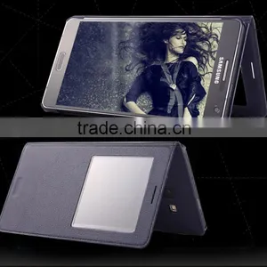 Bulky Buy From China Smart Front Window Leather Case Flip Phone Case For Samsung A7/A8 thumbnail-5