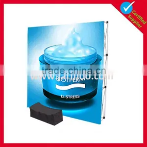 Advertising Foldable Hook and Loop Backdrop Spring Pop up Display Banner Stand thumbnail-1