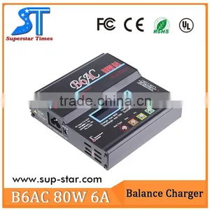80W 6A LCD Digital IMAX B6 AC B6AC Lipo NiMh Li-ion Ni-Cd RC Battery Balance Digital Charger thumbnail-2