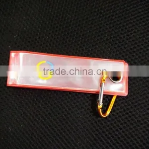 Promotion Gifts Custom Shaped Hanging Decorations Reflector Reflective Light Soft PVC Keychain With Carabiner thumbnail-2