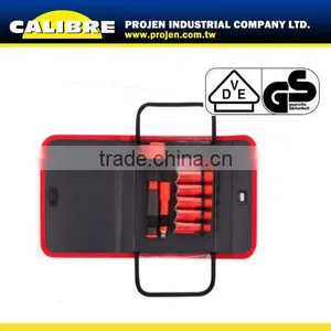 CALIBRE 8pc 1000V 3/8"Dr. Reversible Insulated VDE Socket Set thumbnail-1