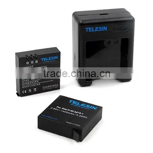Xiaomi Yi 4K Dual Battery Charger With 2 Pcs Lithium Batteries Set for Xiaomi Yi 4K Sport Camera thumbnail-1