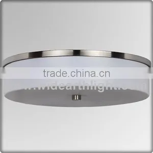 UL CUL Listed Brushed Nickel Hotel Ceiling Fixture Direct Wire With Acrylic Cover C20066 thumbnail-1