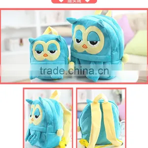 25*19cm(S)/35*28cm(L) Lovely Customzied Yellow Sponge Bob Plush Animal Cartoon Backpack for Children thumbnail-2