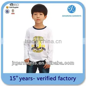 Factory Sale Children's Puff Printed Boy's Clothing Long Sleeve T Shirts in Plus Size thumbnail-1