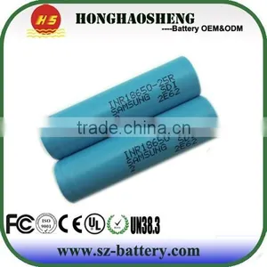 High Rate Samsung 25R Battery Cell 3.6v 2500mah SAMSUNG 25R INR18650 thumbnail-1
