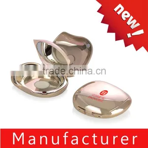 Hot Sale Luxury Gold Makeup Foundation Powder Container With Mirror thumbnail-1