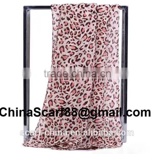 Chiffon Leopard Scarf Wholesale thumbnail-2