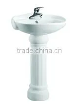 102 White Pedestal Wash Basin Round Sink With Low Price thumbnail-1