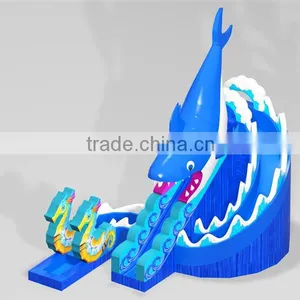New Design Giant Best Quality Commercial Pirate Inflatable Slide With Pool,shark Sliding Inflatables,sliding Inflatable Castle thumbnail-1