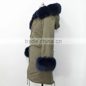 Made in China Fashionable Military Parka Jacket With Real Fox Fur Hood Trim thumbnail-4