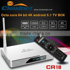 CR18 RK3368 4K 64 Bit Android 5.1 Octa Core TV BOX 2G/8G Dual Band 2.4G/5.8G Andrioid TV BOX thumbnail-1