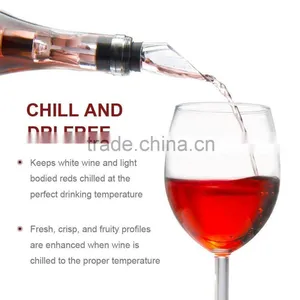 Stainless Steel Wine Chiller Stick-Best Iceless Wine Chiller - Wine Chilling Rod - Aerating Wine Pourer thumbnail-2