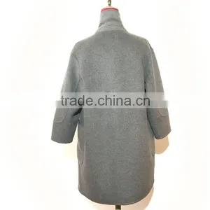 2016AW Ladies Women Fashion Long Woolen Coat Two Buckle thumbnail-3