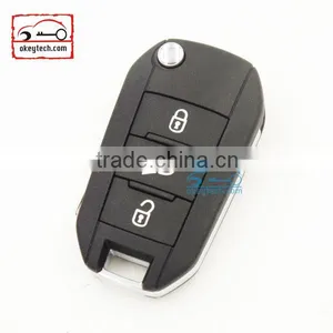 Okeytech Peugeot 206 Modified Flip Remote 3 Button Key Shell Car Key for Peugeot 508 Romote Key Shell thumbnail-1