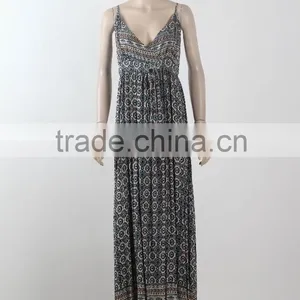 Wholesale Maxi Dress Women 2016 Fancy Design Printed Casual Maxi Dress For Party thumbnail-1