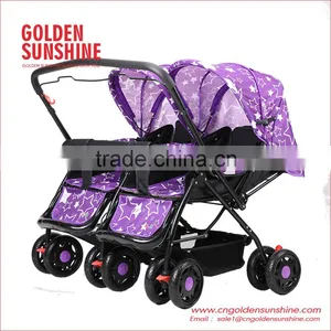 Twins Baby Stroller/Baby Pushchair/Baby Pram/Baby Carriage For Sit And Lay thumbnail-4