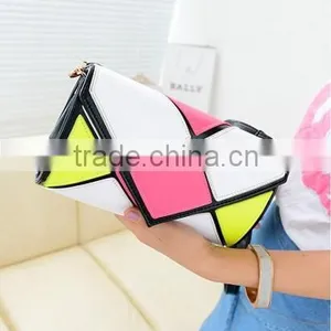 Colored Check Small Hand Bag, Single Shoulder Bag thumbnail-3