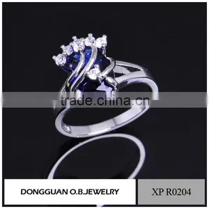 2016 the Fashionable African Jewelry Ring Pure 925 Silver Diamond Ring thumbnail-1
