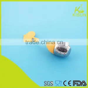 Kind of Shape Silicone and Stainless Steel Cute Pattern Tea Strainer thumbnail-2