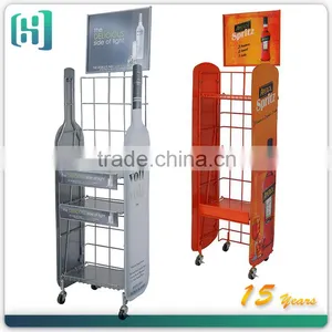 2013 Hot Sale 3 Layers Metal Used Wire Display Racks/ Wine Display Rack/bottle Display Rack thumbnail-1