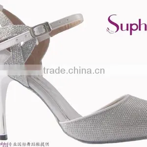 Suphini Gold/ Silver Mesh Rainbown Latin Ballroom Dance Shoes, Party Shoes thumbnail-3
