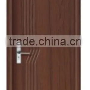 Modern House Pvc Bathroom Door Price India Flat Wood Door thumbnail-4