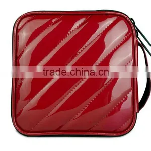 Hot Sale BUBM PU Leather Red Zipper Hand Bag CD Box,CD DVD Case thumbnail-6