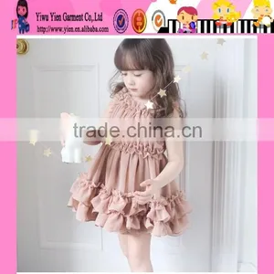 Cute HandMade Baby Girl Dress Soft Chiffon Hand Made Baby Girl Dress thumbnail-1