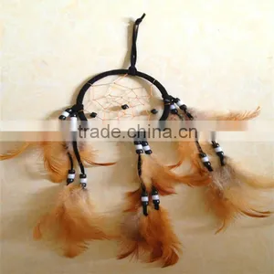 2016 New Arrival Fashionable Blue Suede Feather Pendant Dream Catcher thumbnail-3