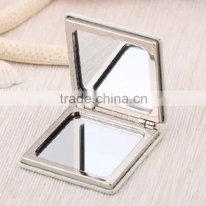 Unique Desktop Compact Mirror PU Leather Makeup Cosmetic Mirror Foldable Table Mirror thumbnail-1