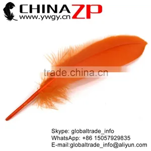CHINAZP Factory Natural Feather Dyed Orange Solid Color Turkey Feathers for Fashion Show thumbnail-3
