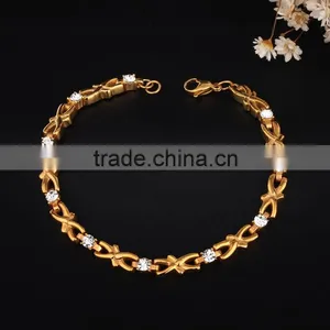 Fashion Dubai 18kgp Gold Plated Healthy Kids Stainless Steel Bracelet Jewelry thumbnail-2