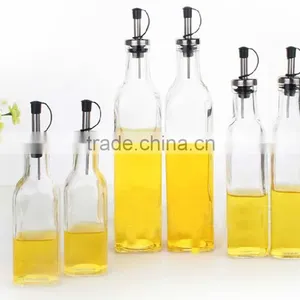 Clear 500ml Glass Vinegar Bottle Set With S/S Spout thumbnail-1