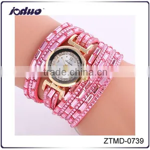 Lady Luxury Fashion Six Layers Rhinestone Watches thumbnail-1