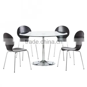 Kitchen Furniture Frosted Glass Top Dining Table thumbnail-3
