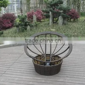Modern Rattan Swivel Sofa Chair Round Cushion Cover thumbnail-4
