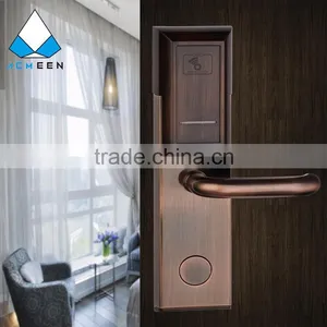 Red Bronze Intelligent Electronic Card Door Lock thumbnail-1