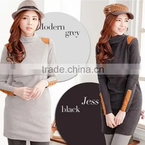 Autumn& Winter Breastfeeding Clothes Turtleneck Long Sleeves thumbnail-1