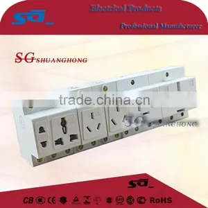 AC30 Din Rail Mounted Universal or Multiple Power Modular Socket 10/16amp thumbnail-3