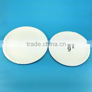 White Round Eco Friendly Round Party Disposable Paper Plate thumbnail-2