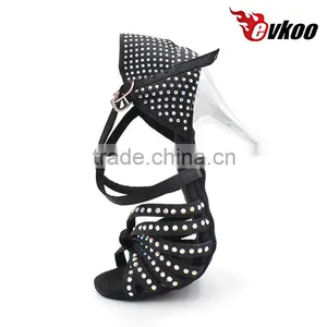 8.5cm High Heel Black Satin Shiny Dance Shoe Covers thumbnail-1