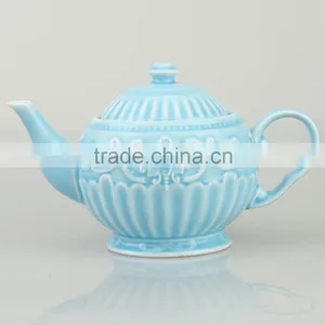 900ml 31.5oz Antique Porcelain Color Glazed Coffee Tea Pots thumbnail-4