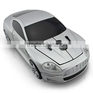 Gray 2.4GHz Wireless Aston Matin Car Shaped Game Optical Mouse thumbnail-1