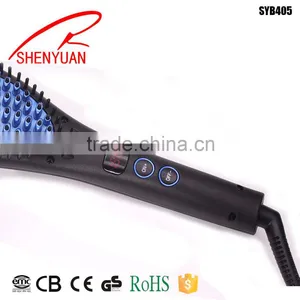 Most Popular Top Star LED Flat Iron Electric Hair Straightening Brush thumbnail-4