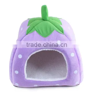 Comfortable Material Folding Kennel Strawberry Shape Design Dog Bed With Different Color and Size thumbnail-4