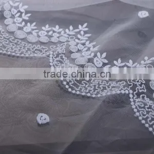 Lace Curtain Fabric of Non Woven Interlining thumbnail-3